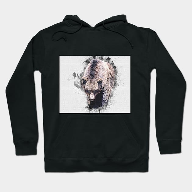 Brown Bear Animal Wild Forest Jungle Nature_ Hoodie by Cubebox